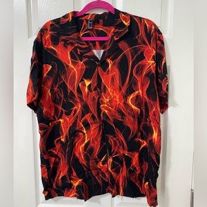 Flame Button Up Shirt